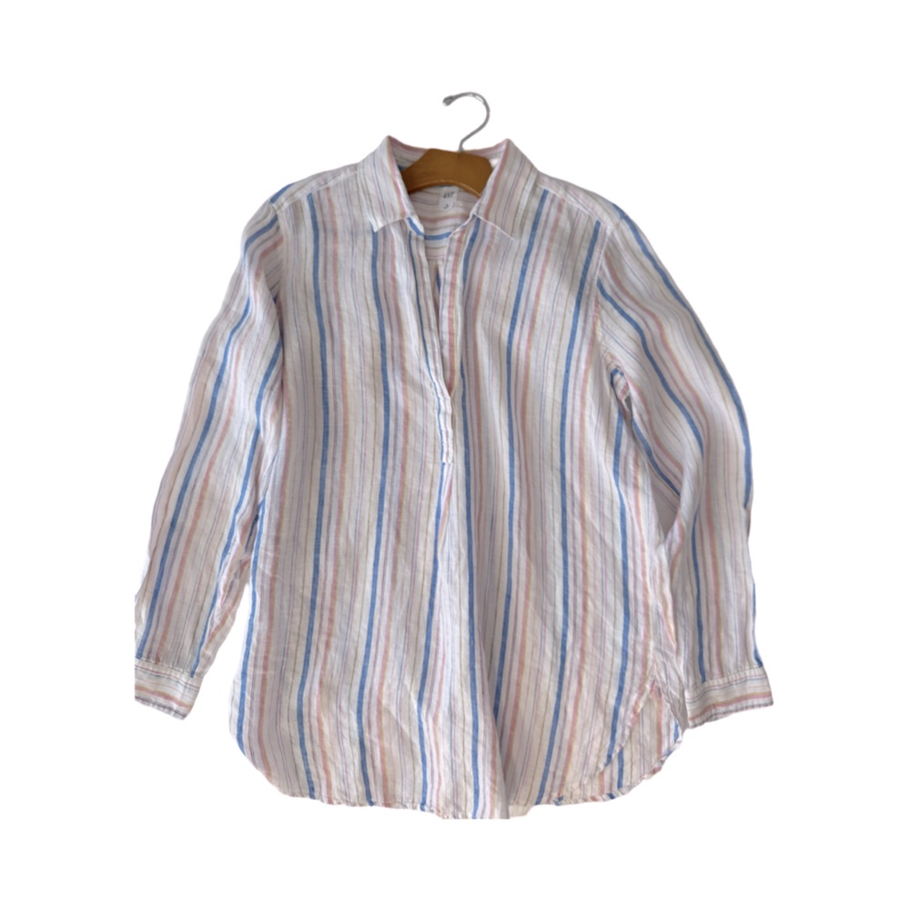 Gap Multi Stripe Linen Tunic - Picture 2 of 5